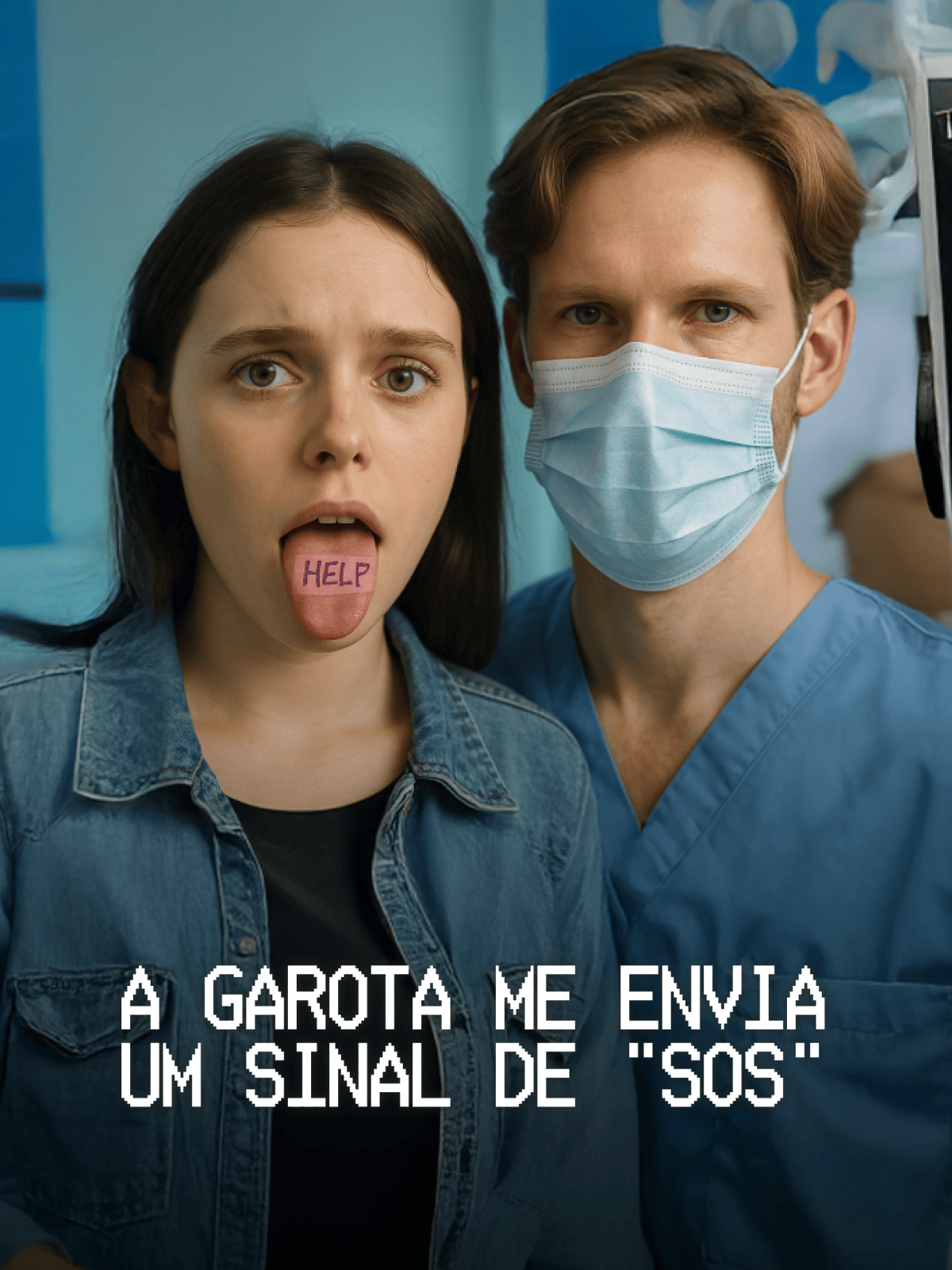 A garota me envia um sinal de "SOS"